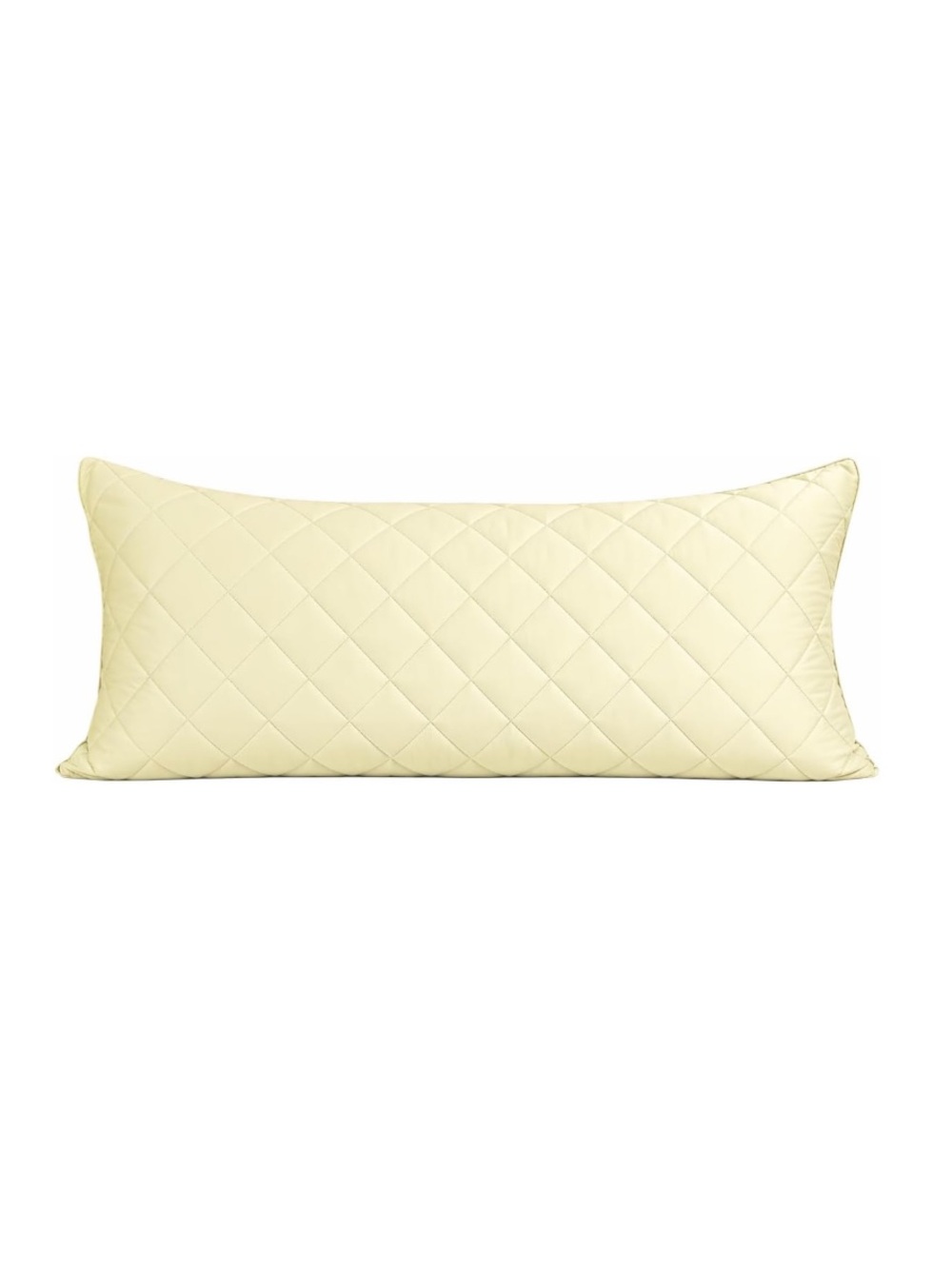 Cooling Diamond Quilted Body Pillow Cover with Zipper 20x54” GREEN